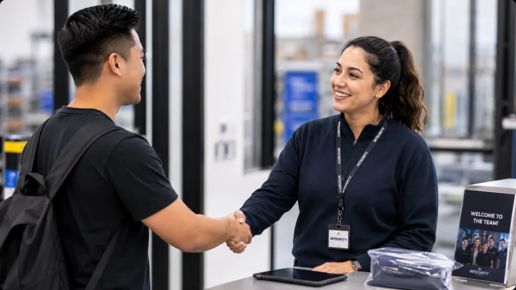 Employee experience and retention supported through clear onboarding and first-day communication